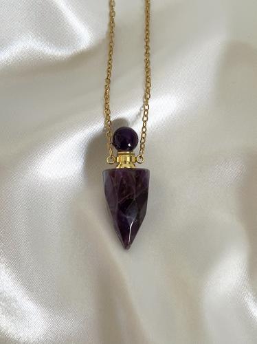 قلادة حجر الجمشت(amethyst)