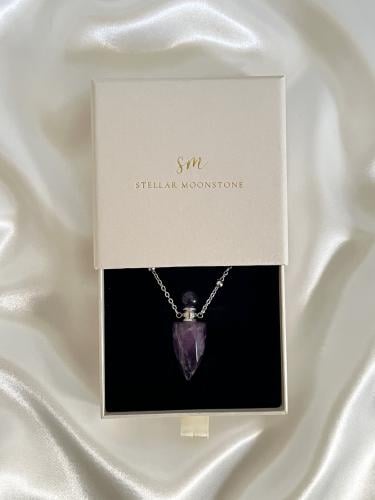 قلادة حجر الجمشت(amethyst)