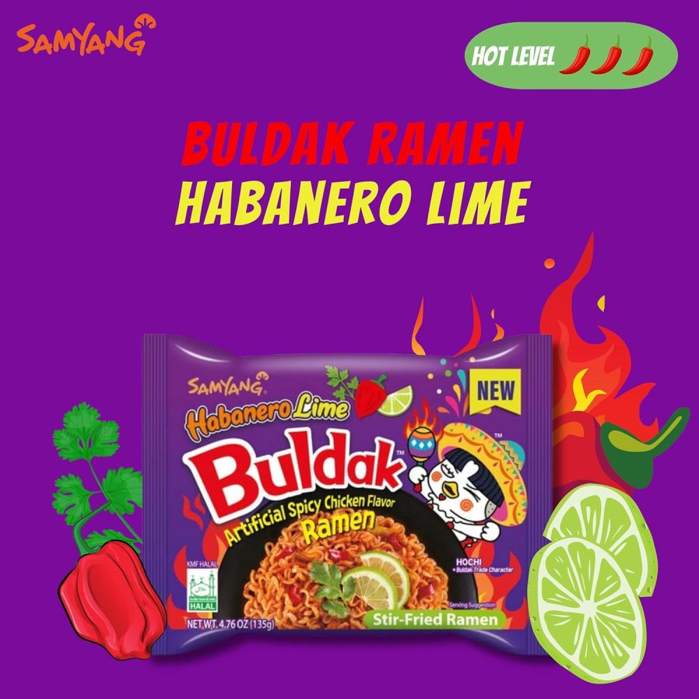 عبوة ساميانج بولداك هبانيرو ليمون من الجانب - روشن سويت