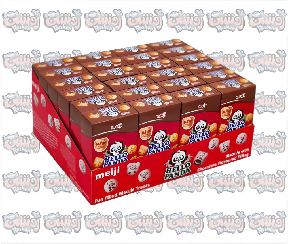 ميجي هيلو باندا بسكويت شوكولاتة 25 جم 24 علبة - روشن سويت