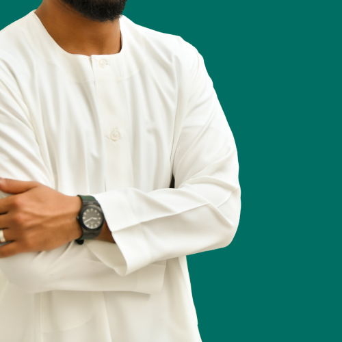 جلابية سودانية - اوف وايت