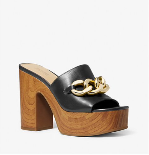 Michael Kors Scarlett Leather Platform Mule