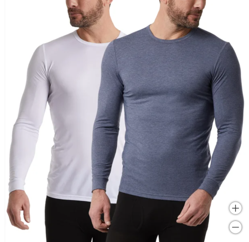 32 Degrees Men's Heat Tee, 2-pack