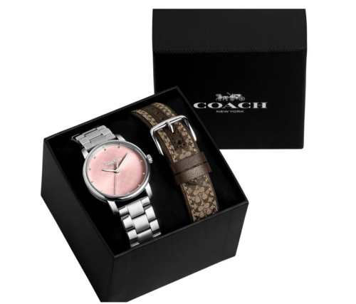 COACH Grand Women's Watch & Strap Gift Set, 36mm
