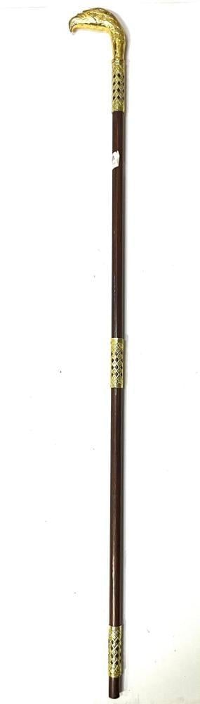 عصا اماراتي راس نسر ذهبي