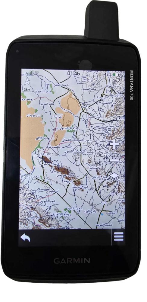 ذاكرة خرائط جارمن الشرق الاوسط بر ومدن