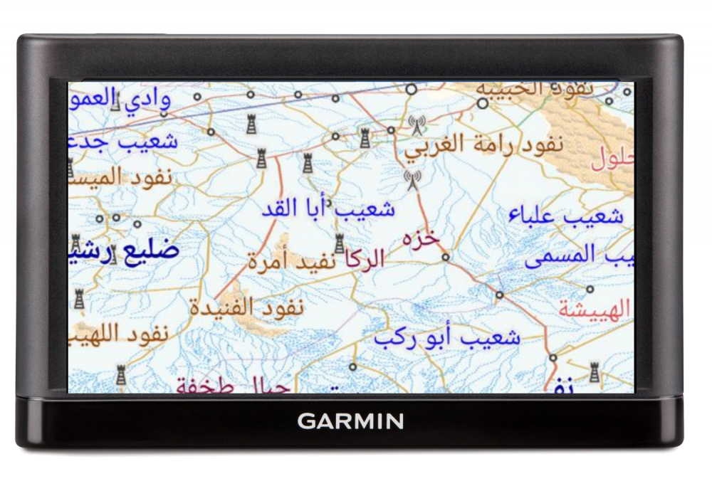 ذاكرة خرائط جارمن الشرق الاوسط بر ومدن