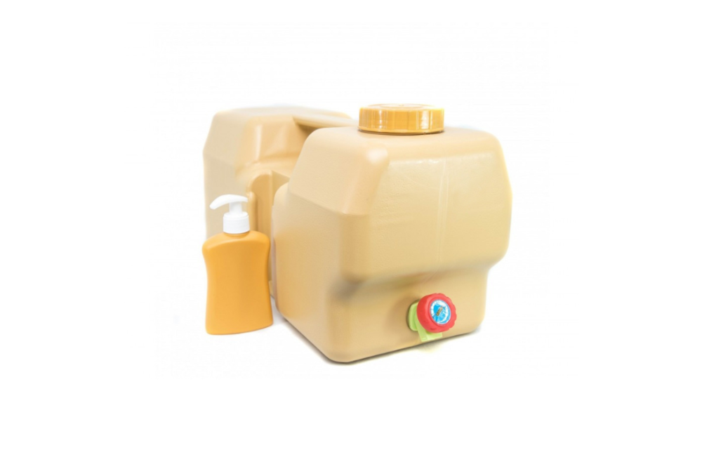 جركل ماء 20 لتر مستطيل مع صابون