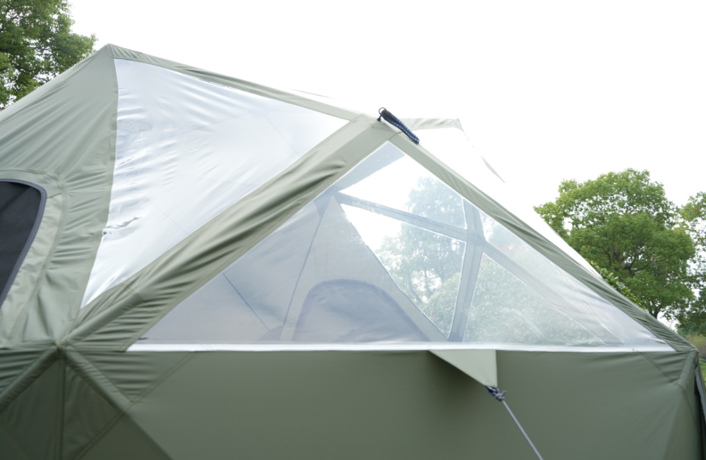 خيمة ديسكفري المطورة بقبة شفافة ومظلة أمامية 3.7*3.7*2.5 متر