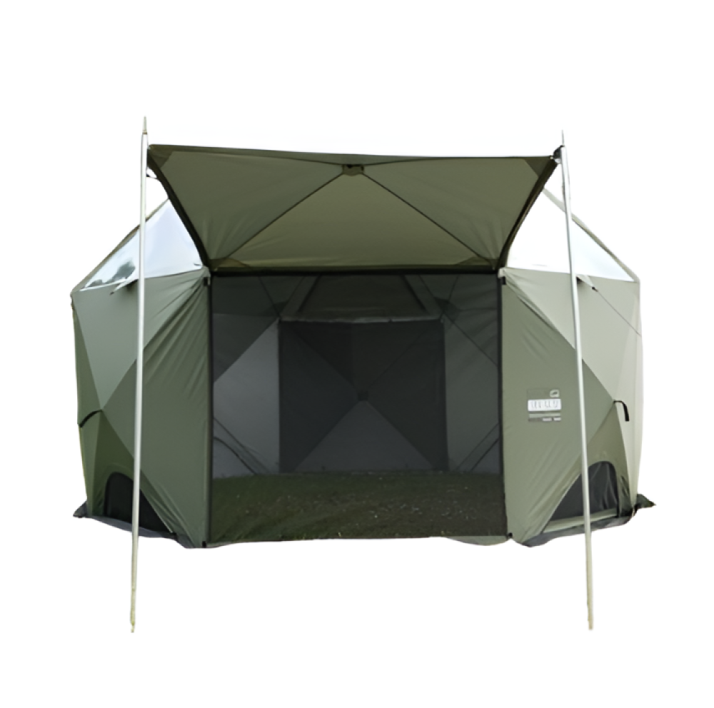 خيمة ديسكفري المطورة بقبة شفافة ومظلة أمامية 3.7*3.7*2.5 متر