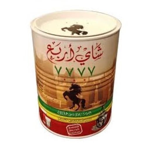 شاي اربع 7777 مدور علب ابيض 250 جرام