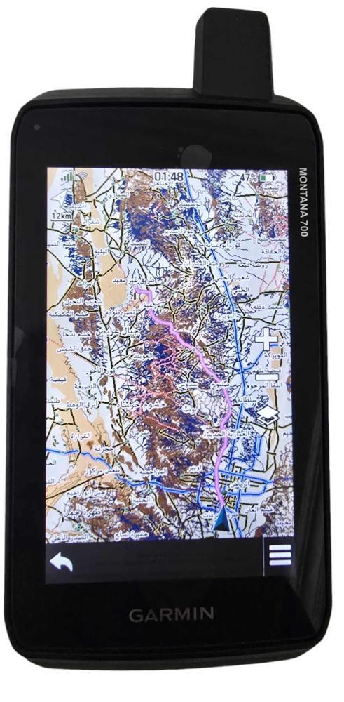 ذاكرة خرائط جارمن الشرق الاوسط بر ومدن