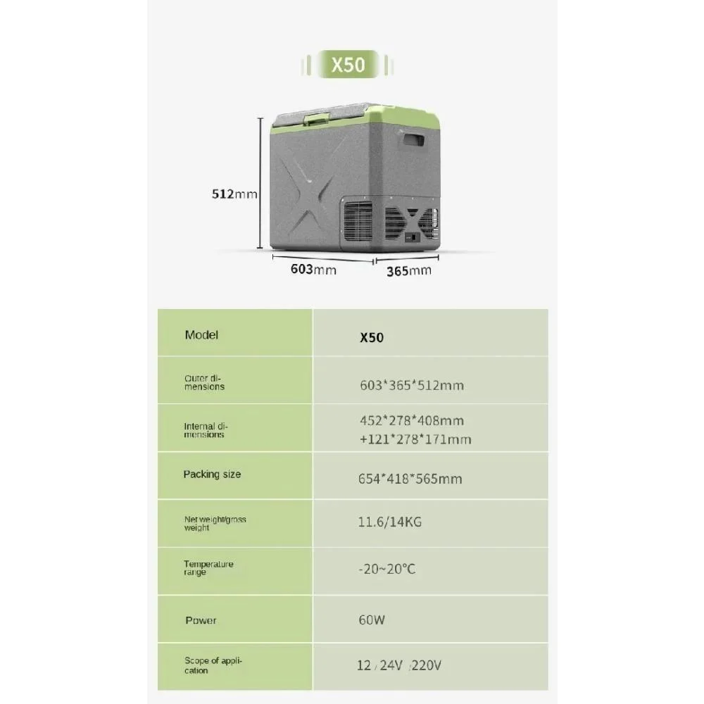 ثلاجة سيارة 50 لتر دي ال سي المطوه