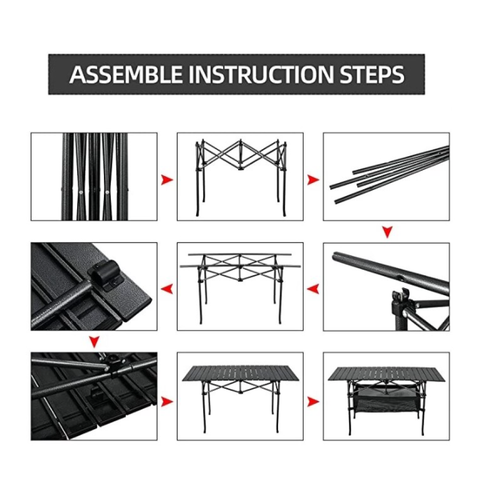 طاولة المونيوم مع سلة PIF205
