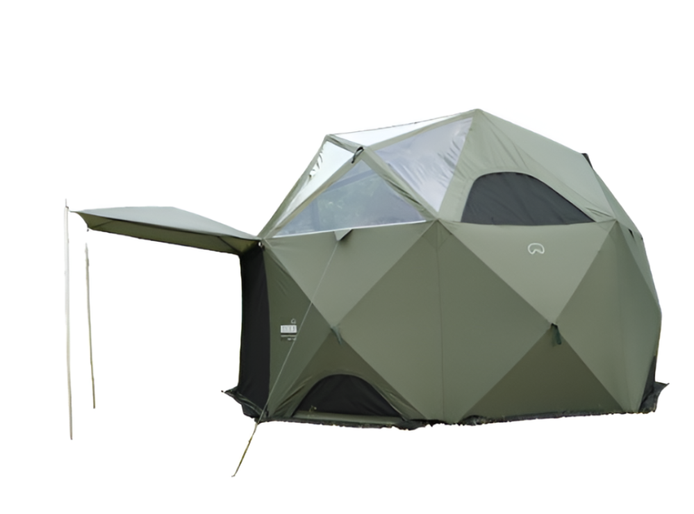 خيمة ديسكفري المطورة بقبة شفافة ومظلة أمامية 3.7*3.7*2.5 متر