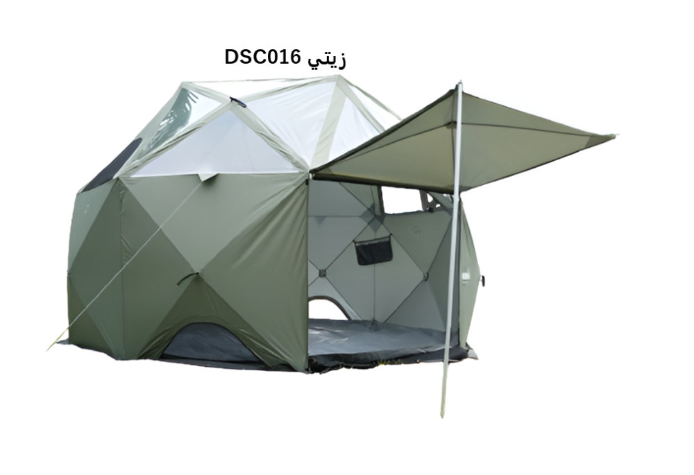 خيمة ديسكفري المطورة بقبة شفافة ومظلة أمامية 3.7*3.7*2.5 متر