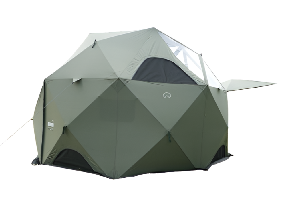 خيمة ديسكفري المطورة بقبة شفافة ومظلة أمامية 3.7*3.7*2.5 متر