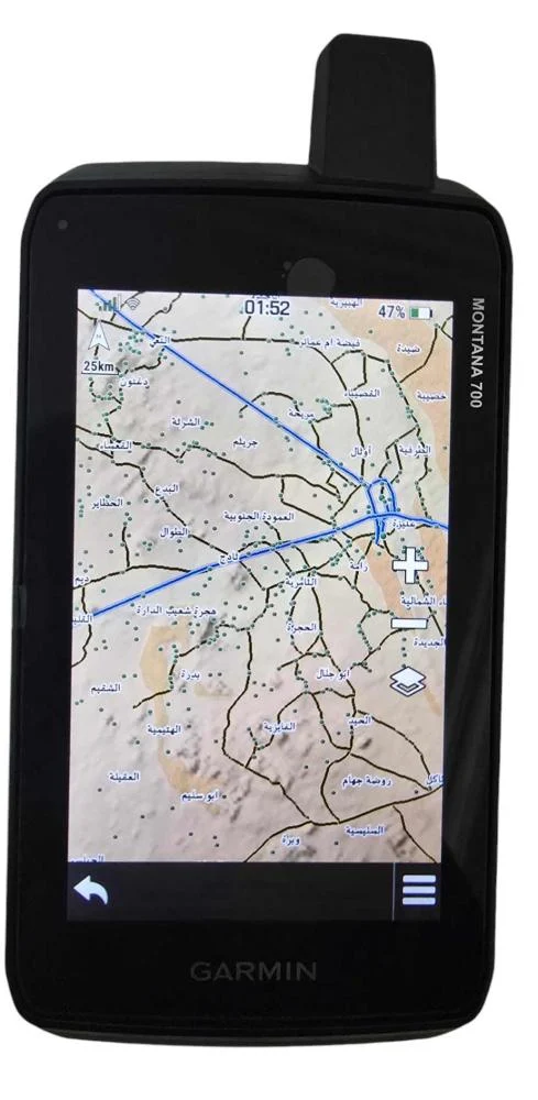 ذاكرة خرائط جارمن الشرق الاوسط بر ومدن