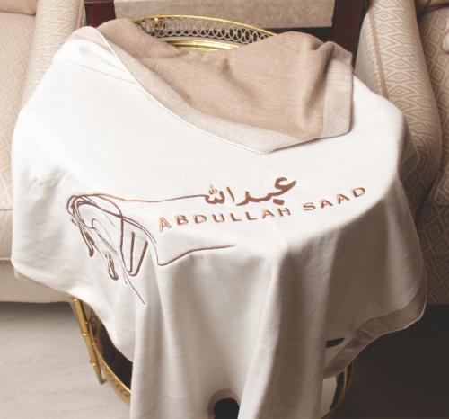 بطانيات أطفال بوجهين- تطريز اسماء مواليد