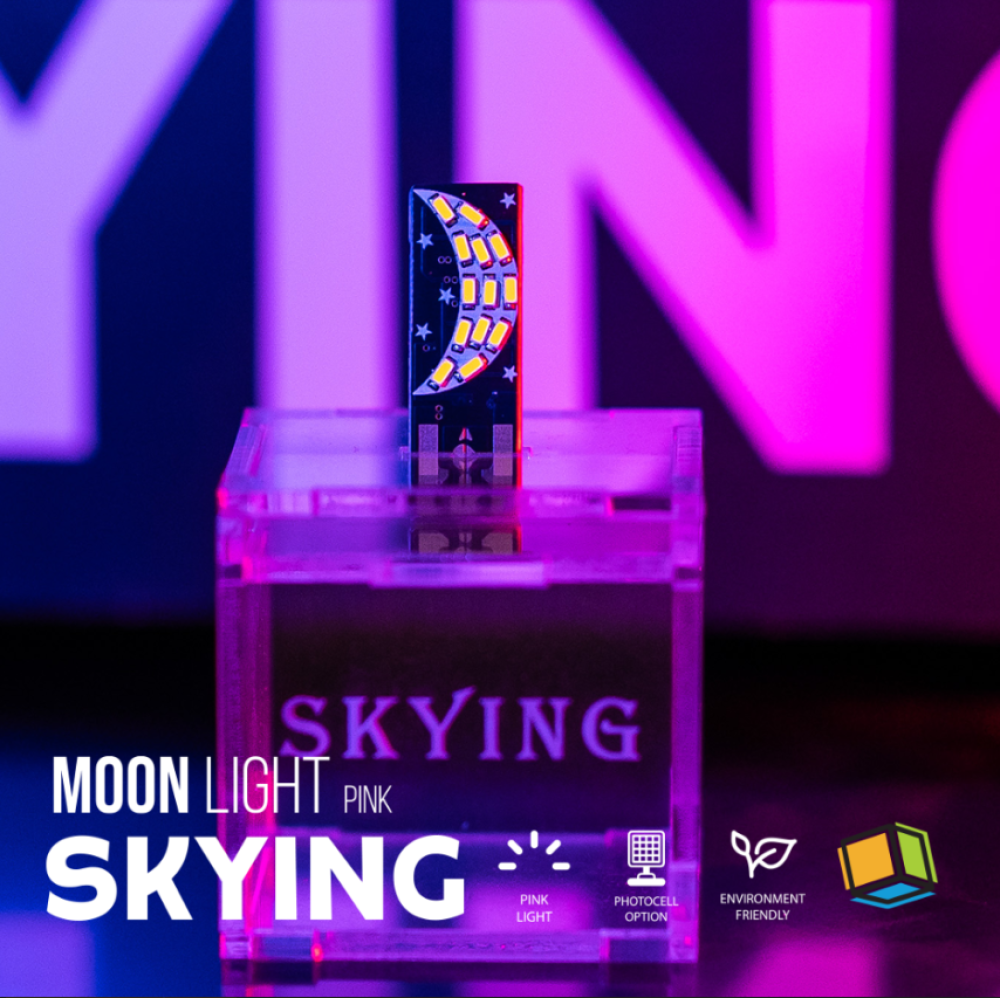 لمبة يو اس بي قمر الليل  الهبة الوردي MOON LIGHT PINK
