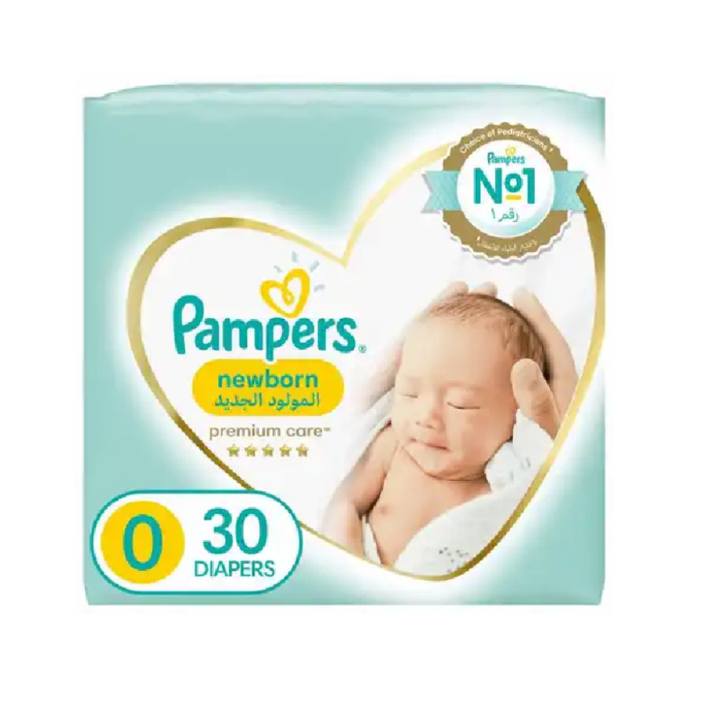Pampers Premium Care Diapers, Size 0, <2.5 kg, 30 Diapers