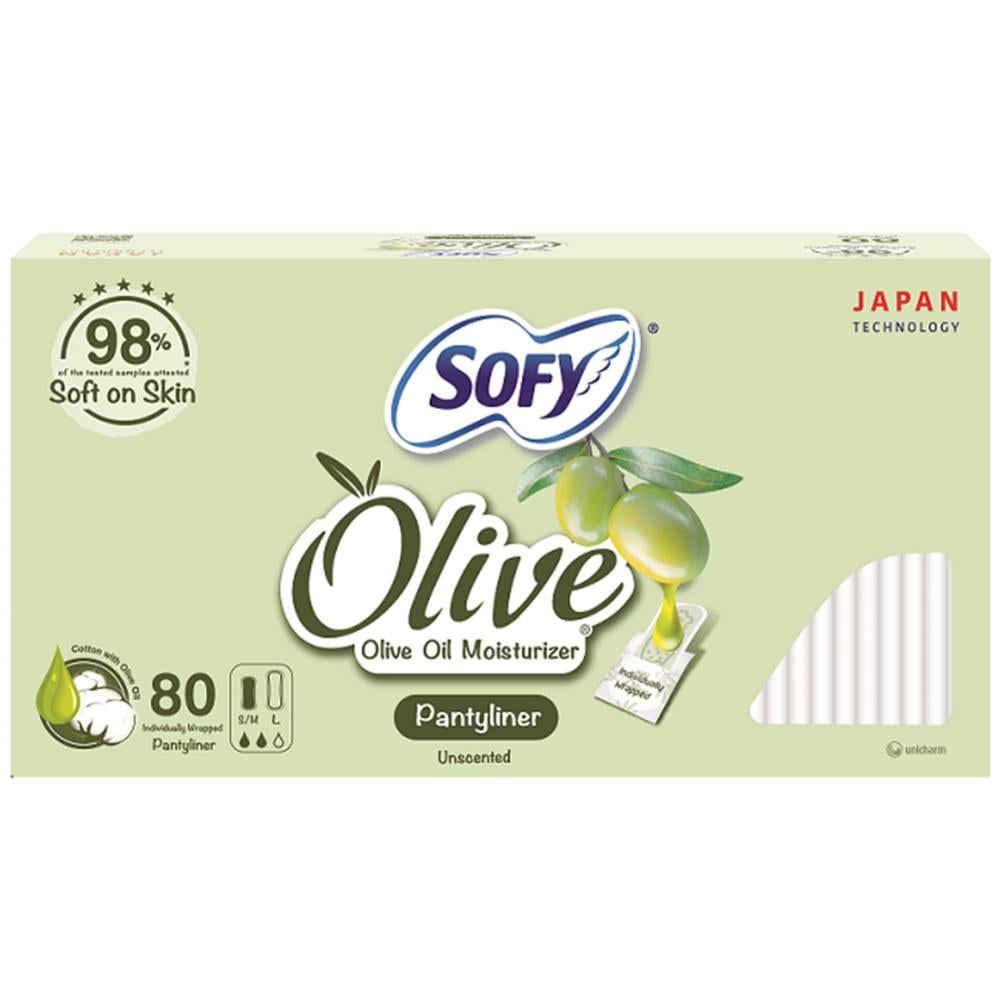 Sofy sanitary pads with olive oil small size for medium pack of 80 pads