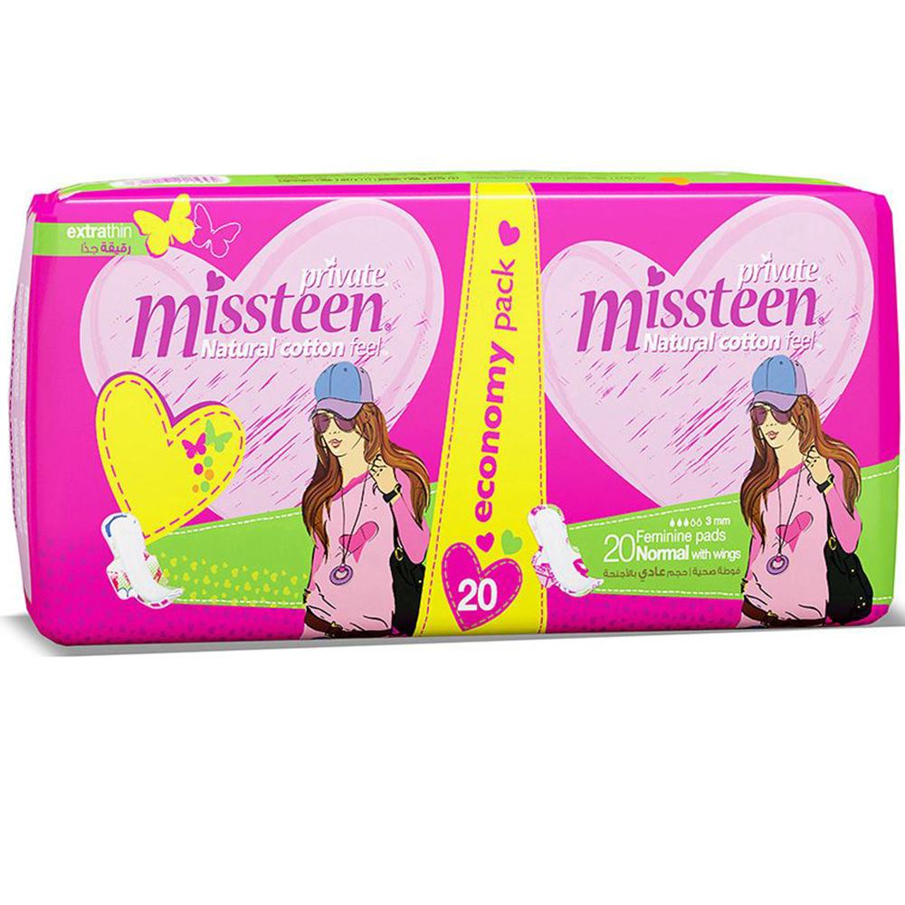 Private Sanitary Pads Miss Teen Economy - 20 Pieces