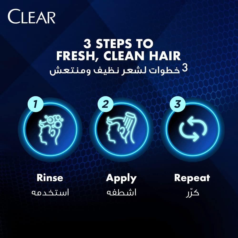 CLEAR Shampoo For Hair With Activated Charcoal & Menthol 700 ml