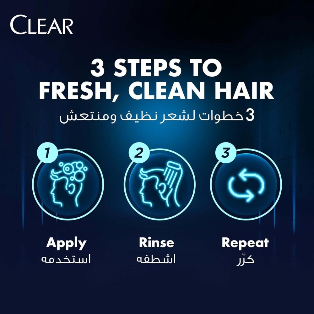 CLEAR Shampoo For Hair With Activated Charcoal & Menthol 700 ml