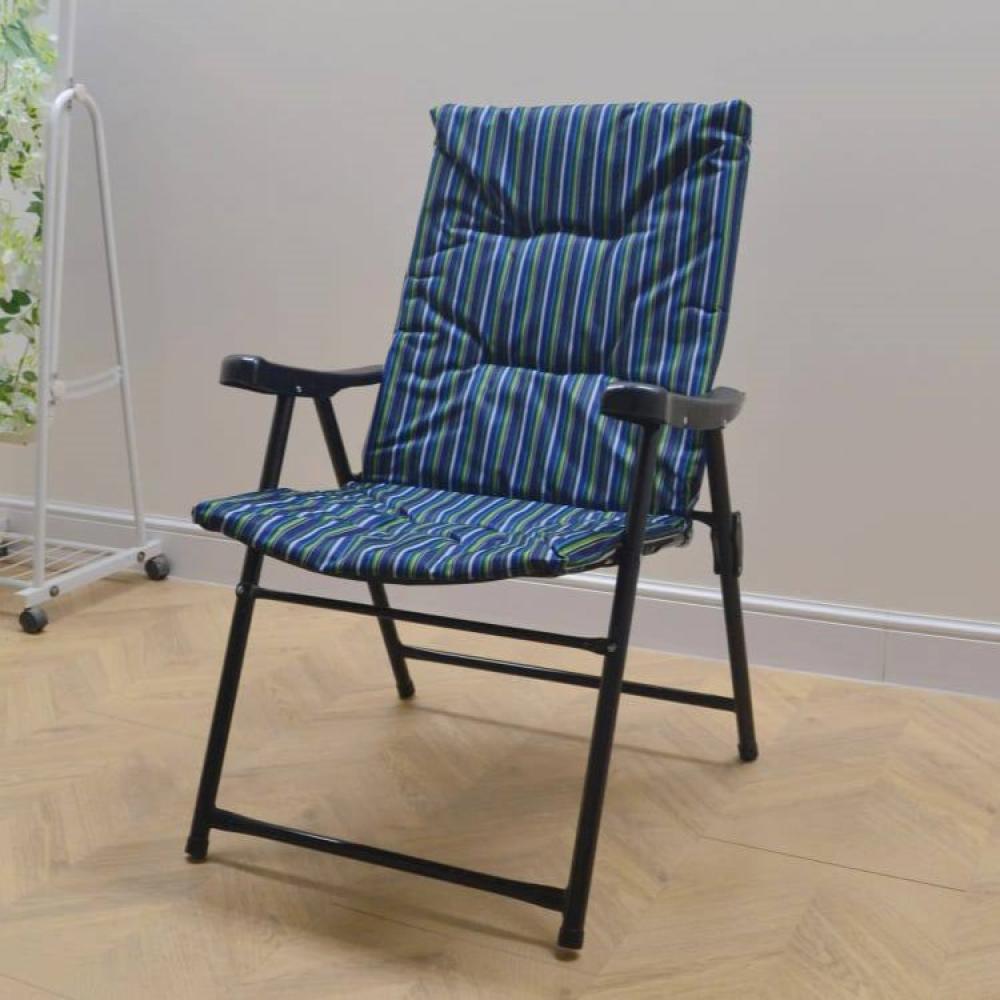 كرسي مبطن , قماش مقلم للرحلات والتخييم قابل للطي