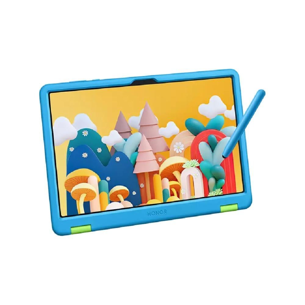 هونر - باد X8a Kids Edition، بسعة 128 جيجا، الرام 4+4، واي فاي مع غطاء للاطفال وقلم ستايلوس لون رمادي فلكي