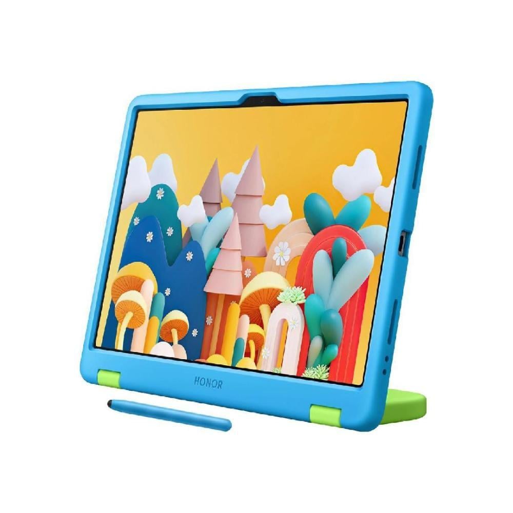 هونر - باد X8a Kids Edition، بسعة 128 جيجا، الرام 4+4، واي فاي مع غطاء للاطفال وقلم ستايلوس لون رمادي فلكي