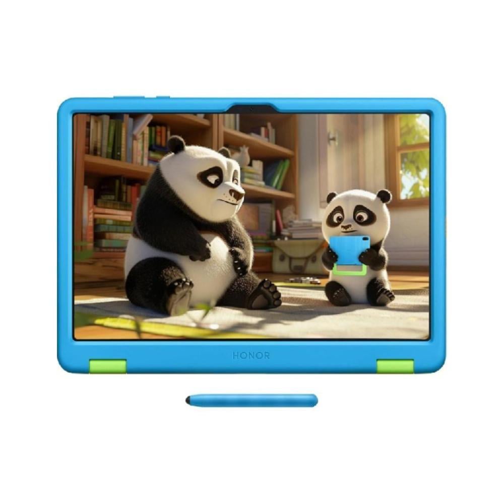 هونر - باد X8a Kids Edition، بسعة 128 جيجا، الرام 4+4، واي فاي مع غطاء للاطفال وقلم ستايلوس لون رمادي فلكي
