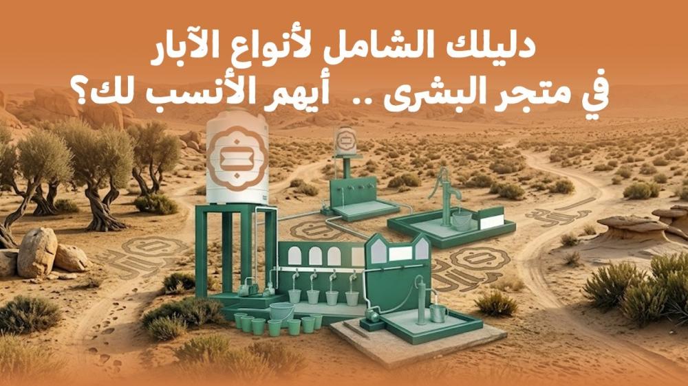 دليلك الشامل لأنواع الآبار في متجر البشرى ..  أيهم الأنسب لك؟