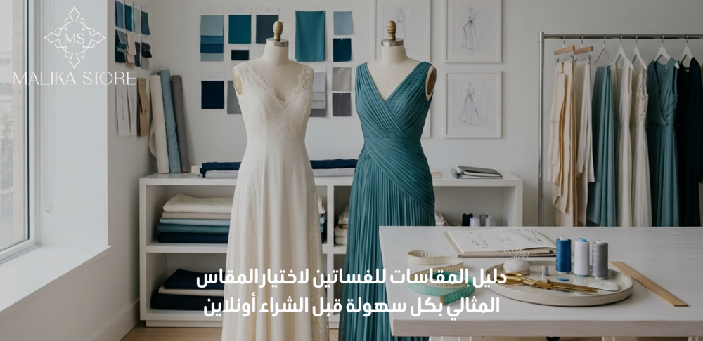دليل المقاسات للفساتين