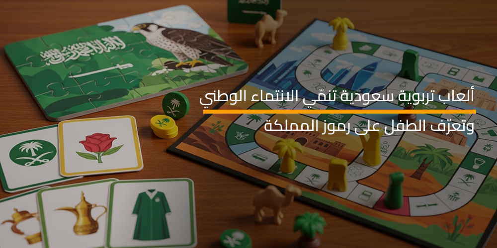 ألعاب تربوية سعودية تنمّي الانتماء الوطني وتعرّف الطفل على رموز المملكة