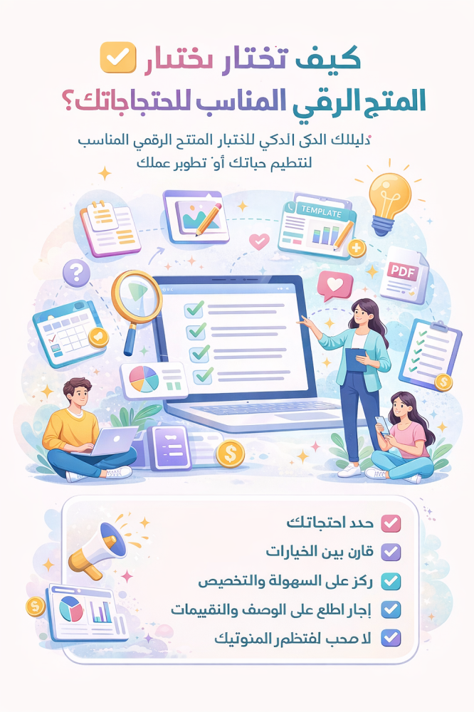 كيف تختار المنتج الرقمي المناسب لاحتياجاتك؟