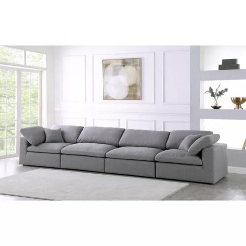 كنبة 4 مقاعد 280×95×85 سم - رمادي -ATH.WO.146