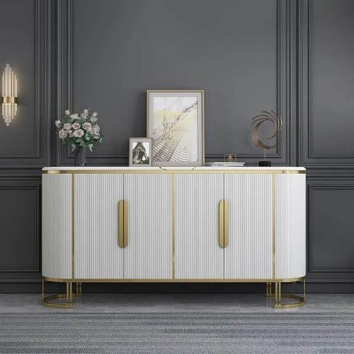 طاولة مدخل 90×40×200 سم - أبيض
