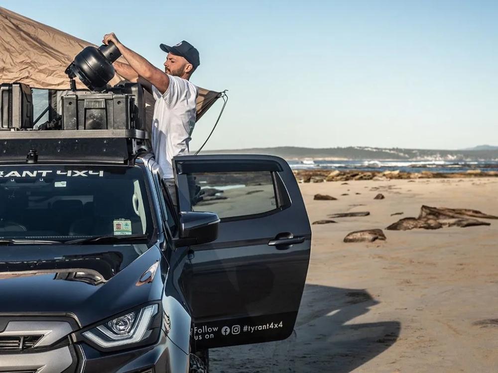 Barres De Toit Aluminium Pour Isuzu D-Max 3 (RG01) 2020-2025 - Modèle ACE-4, 2 Barres, Gris - 9