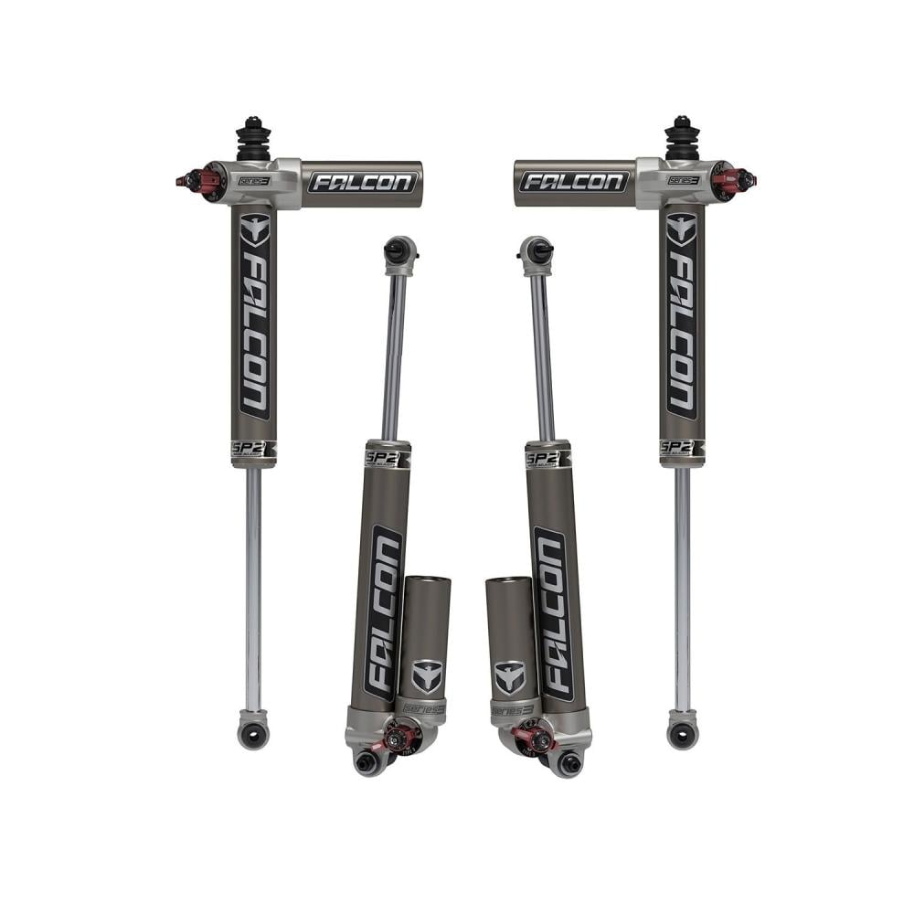 JK 4dr: Falcon SP2 3.3 Fast Adjust Piggyback Shock Kit (1.5–2.5” Lift)