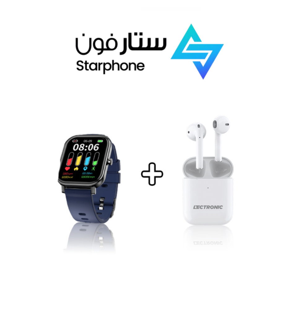 بكج الكترونيك ساعة + سماعة ايربودز