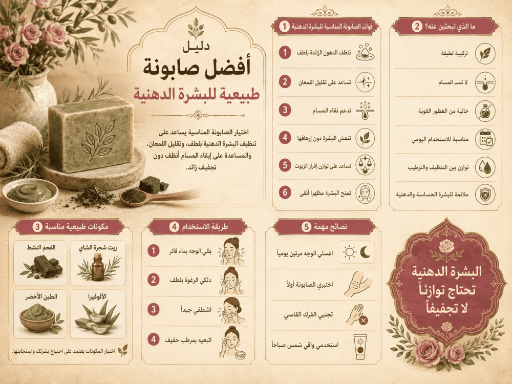 أفضل صابونة طبيعية للبشرة الدهنية