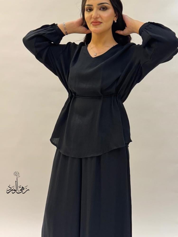 طقم شتوي قطني أنيق بقصة فضفاضة