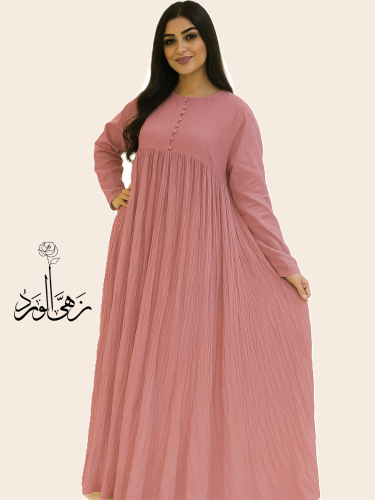 فستان صيفي ازرار دبل كلوش