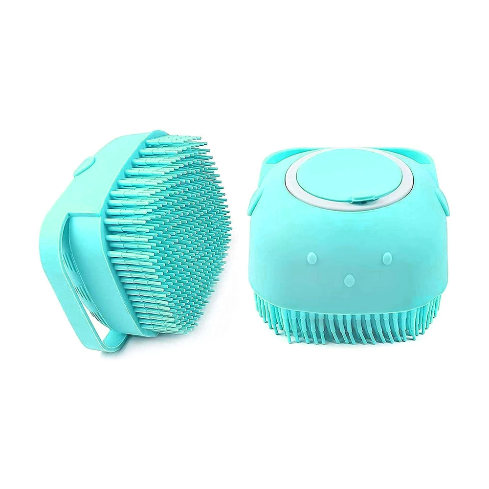 فرشاة تدليك وتنظيف الجسم من السيليكون باللون الأخضر