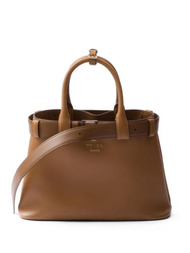 Prada شنطة يد جلد متوسطة بحزام