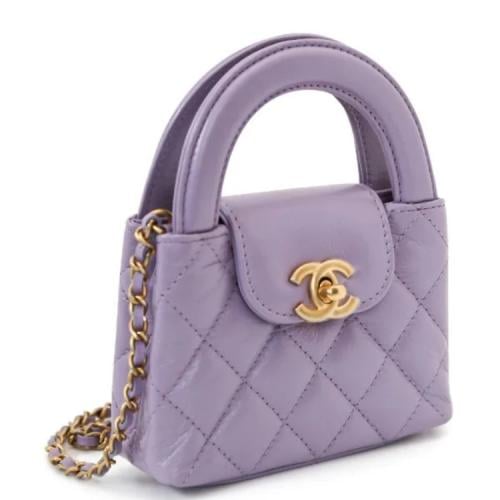 CHANEL شنطة يد 'كيلي' صغيرة مبطنة بنقش المعين