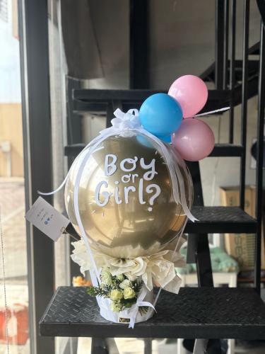 gender reveal balloon