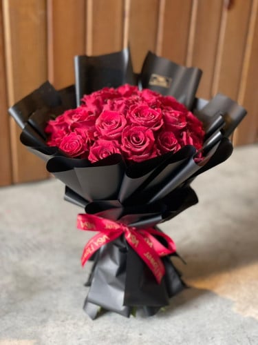 بوكيه ورد احمر